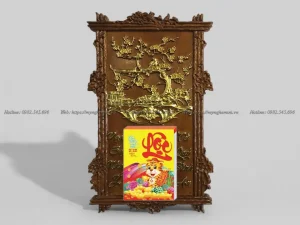 đốc lịch đục hoa mai thếp vàng điểm