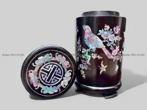 lọ đựng chè khảm ốc tích mai điểu